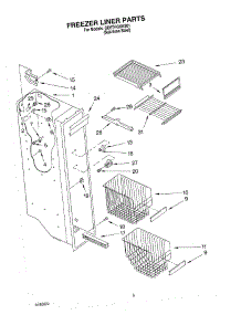 04 - Freezer Liner parts for Whirlpool Refrigerator GD5THGXKS01 from AppliancePartsPros.com