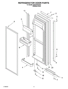 06 - Refrigerator Door parts for Whirlpool Refrigerator GD5THGXKS01 from AppliancePartsPros.com