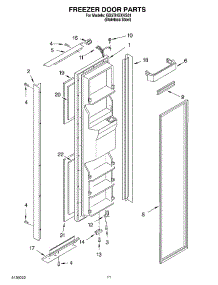 07 - Freezer Door parts for Whirlpool Refrigerator GD5THGXKS01 from AppliancePartsPros.com