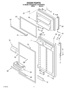02 - Door parts for Whirlpool Refrigerator ET8FTEXKQ02 from AppliancePartsPros.com