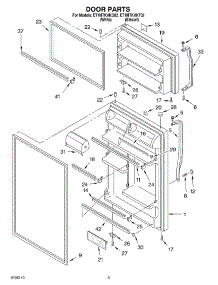 02 - Door parts for Whirlpool Refrigerator ET1MTKXKT02 from AppliancePartsPros.com
