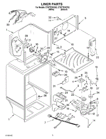 03 - Liner parts for Whirlpool Refrigerator ET8FTEXKQ02 from AppliancePartsPros.com