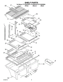 05 - Shelf, Optional parts for Whirlpool Refrigerator ET1CHKXKB03 from AppliancePartsPros.com