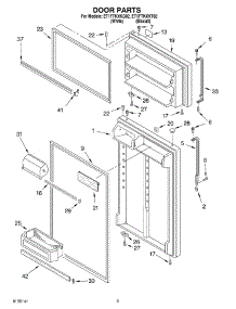 02 - Door parts for Whirlpool Refrigerator ET1FTKXKQ02 from AppliancePartsPros.com