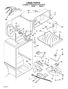 03 - Liner parts for Whirlpool Refrigerator ET1WTKXKQ07 from AppliancePartsPros.com