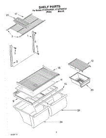 05 - Shelf, Optional parts for Whirlpool Refrigerator ET1WTKXKQ07 from AppliancePartsPros.com