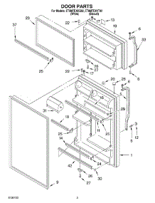 02 - Door parts for Whirlpool Refrigerator ET8MTEXKT02 from AppliancePartsPros.com
