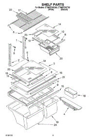 05 - Shelf, Optional parts for Whirlpool Refrigerator ET8MTEXKT02 from AppliancePartsPros.com