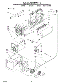 06 - Ice Maker parts for Whirlpool Refrigerator GR9SHMXLQ01 from AppliancePartsPros.com