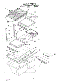 05 - Shelf, Optional parts for Whirlpool Refrigerator ET8FTEXKT02 from AppliancePartsPros.com