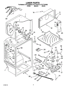 03 - Liner Parts parts for Whirlpool Refrigerator ET1FTTXKQ02 from AppliancePartsPros.com