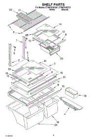 05 - Shelf, Optional parts for Whirlpool Refrigerator ET8MTKXKT07 from AppliancePartsPros.com