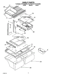 06 - Shelf Parts parts for Whirlpool Refrigerator ET1FTTXKQ02 from AppliancePartsPros.com