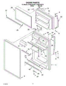02 - Door parts for Whirlpool Refrigerator ET8MTKXKQ07 from AppliancePartsPros.com