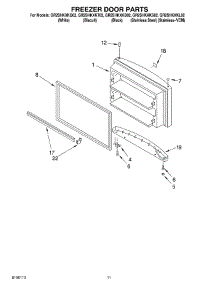 06 - Freezer Door, Optional parts for Whirlpool Refrigerator GR2SHKXKQ02 from AppliancePartsPros.com