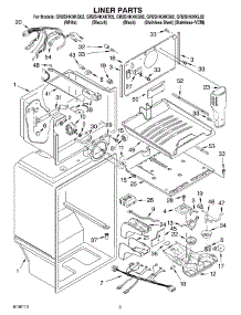 02 - Liner parts for Whirlpool Refrigerator GR2SHKXKB02 from AppliancePartsPros.com