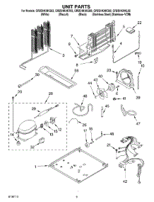 05 - Unit parts for Whirlpool Refrigerator GR2SHKXKB02 from AppliancePartsPros.com