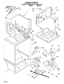 03 - Liner parts for Whirlpool Refrigerator ET8MTEXKQ02 from AppliancePartsPros.com