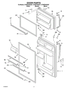 02 - Door parts for Whirlpool Refrigerator ET8WTKXKQ07 from AppliancePartsPros.com