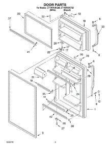 02 - Door parts for Whirlpool Refrigerator ET1WTKXKQ02 from AppliancePartsPros.com