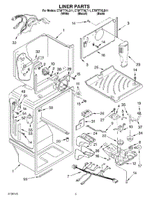 03 - Liner parts for Whirlpool Refrigerator ET9FTTXLQ11 from AppliancePartsPros.com