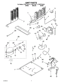 04 - Unit parts for Whirlpool Refrigerator ET9FTTXLQ11 from AppliancePartsPros.com