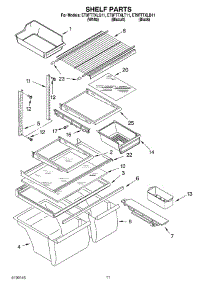 06 - Shelf parts for Whirlpool Refrigerator ET9FTTXLQ11 from AppliancePartsPros.com