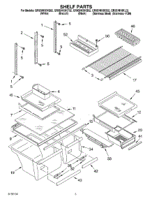 03 - Shelf parts for Whirlpool Refrigerator GR9SHKXKL02 from AppliancePartsPros.com