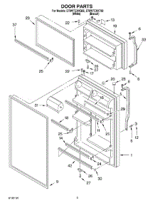 02 - Door parts for Whirlpool Refrigerator ET8WTEXKT02 from AppliancePartsPros.com