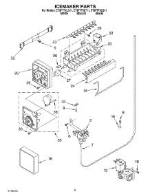 05 - Ice Maker parts for Whirlpool Refrigerator ET9FTTXLT11 from AppliancePartsPros.com