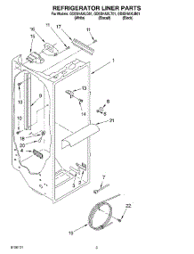 02 - Refrigerator Liner parts for Whirlpool Refrigerator GC5SHAXLQ01 from AppliancePartsPros.com