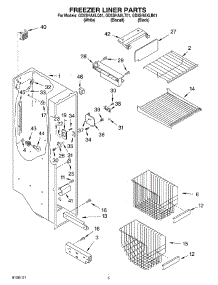 04 - Freezer Liner parts for Whirlpool Refrigerator GC5SHAXLQ01 from AppliancePartsPros.com