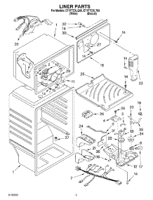 03 - Liner parts for Whirlpool Refrigerator ET1FTEXLT00 from AppliancePartsPros.com