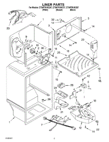 03 - Liner parts for Whirlpool Refrigerator ET8WTKXKB07 from AppliancePartsPros.com