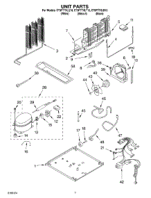 04 - Unit parts for Whirlpool Refrigerator ET9FTTXLT10 from AppliancePartsPros.com