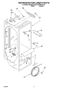 02 - Refrigerator Liner parts for Whirlpool Refrigerator GD5NHGXLT00 from AppliancePartsPros.com
