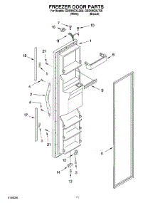 07 - Freezer Door parts for Whirlpool Refrigerator GD5NHGXLT00 from AppliancePartsPros.com
