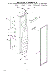 08 - Freezer Door parts for Whirlpool Refrigerator GS2SHGXLB00 from AppliancePartsPros.com