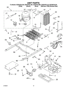 10 - Unit parts for Whirlpool Refrigerator GS2SHGXLB00 from AppliancePartsPros.com