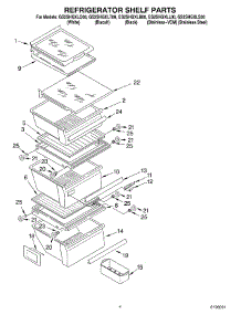 03 - Refrigerator Shelf parts for Whirlpool Refrigerator GS2SHGXLL00 from AppliancePartsPros.com