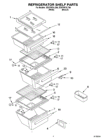 03 - Refrigerator Shelf parts for Whirlpool Refrigerator ED2FHEXLT00 from AppliancePartsPros.com