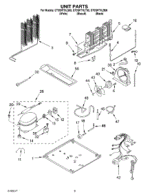 05 - Unit parts for Whirlpool Refrigerator GT9SHTXLT00 from AppliancePartsPros.com