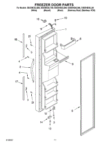 07 - Freezer Door parts for Whirlpool Refrigerator GS5SHGXLQ00 from AppliancePartsPros.com