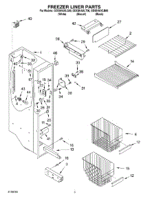 04 - Freezer Liner parts for Whirlpool Refrigerator GD5SHAXLT00 from AppliancePartsPros.com