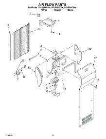 09 - Air Flow parts for Whirlpool Refrigerator GD5SHAXLB00 from AppliancePartsPros.com