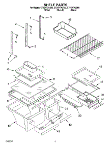 03 - Shelf parts for Whirlpool Refrigerator GT9SHTXLB00 from AppliancePartsPros.com