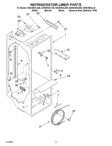 02 - Refrigerator Liner parts for Whirlpool Refrigerator GS5SHGXLT00 from AppliancePartsPros.com
