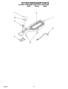07 - Water Dispenser parts for Whirlpool Refrigerator GT9SHTXLB00 from AppliancePartsPros.com