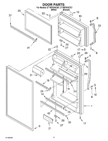 02 - Door parts for Whirlpool Refrigerator ET1MTKXKQ07 from AppliancePartsPros.com