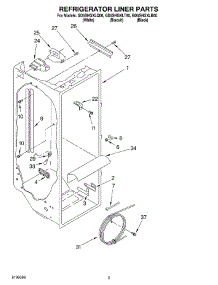 02 - Refrigerator Liner parts for Whirlpool Refrigerator GD5SHGXLQ00 from AppliancePartsPros.com